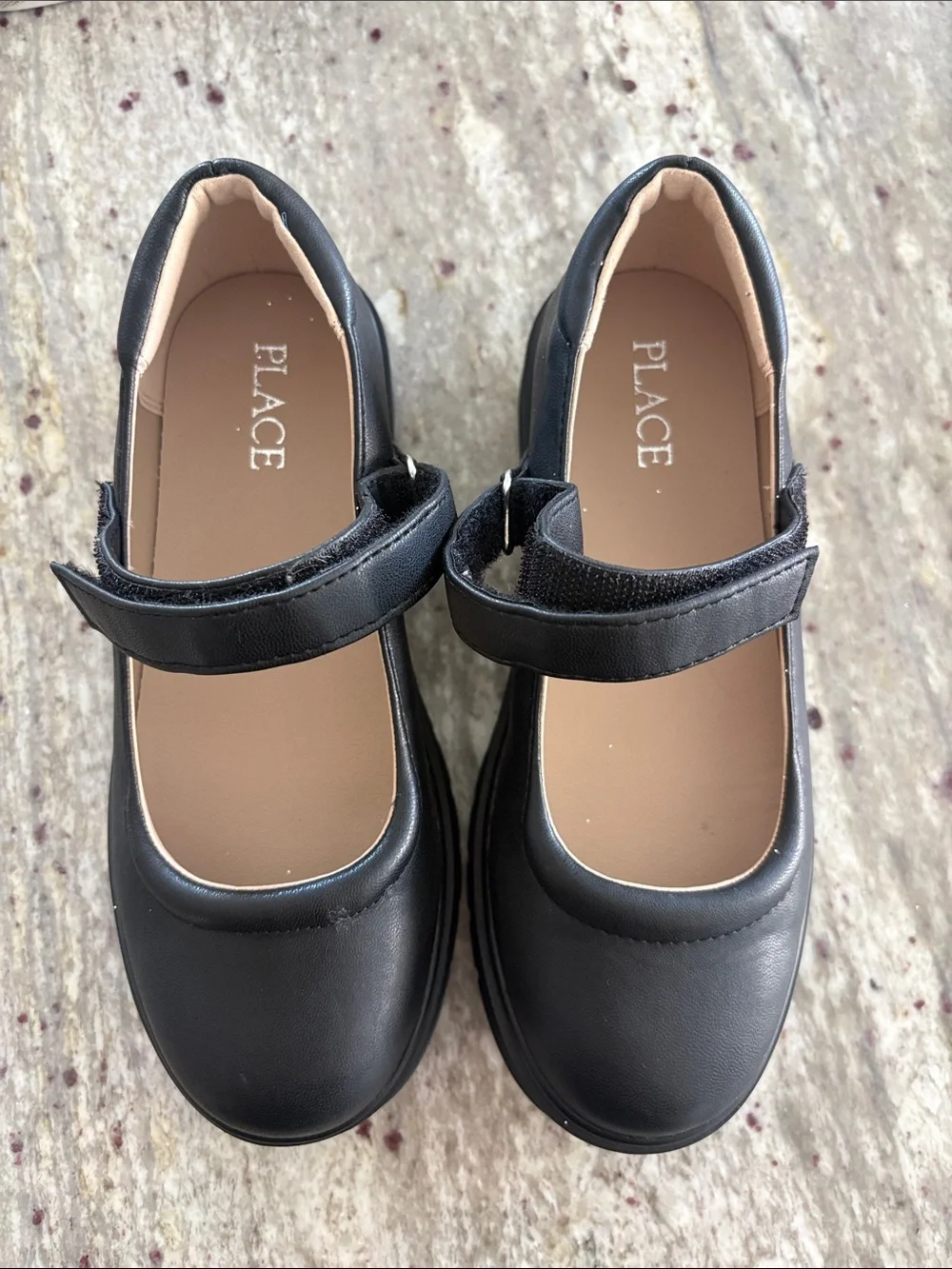 The Children's Place Black Mary Jane Hook-and-Loop Dress Shoes